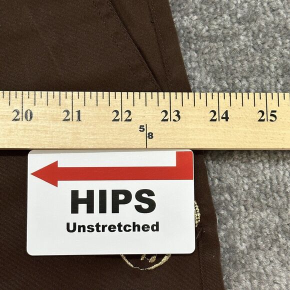 Coral Bay Golf Capri Pants Women 18 Brown Tropical Metallic Embroidery i85 - Picture 9 of 12